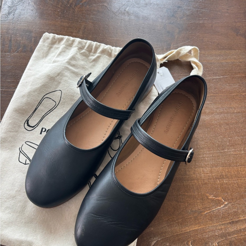 Poppy Barley Black Mary Jane Flats